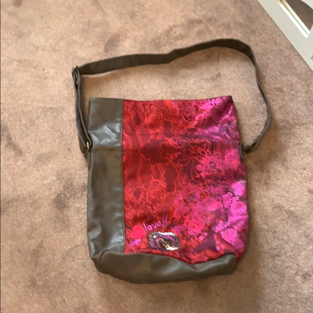 Desingual “We Love” Patchwork Pattern Shoulder Bag